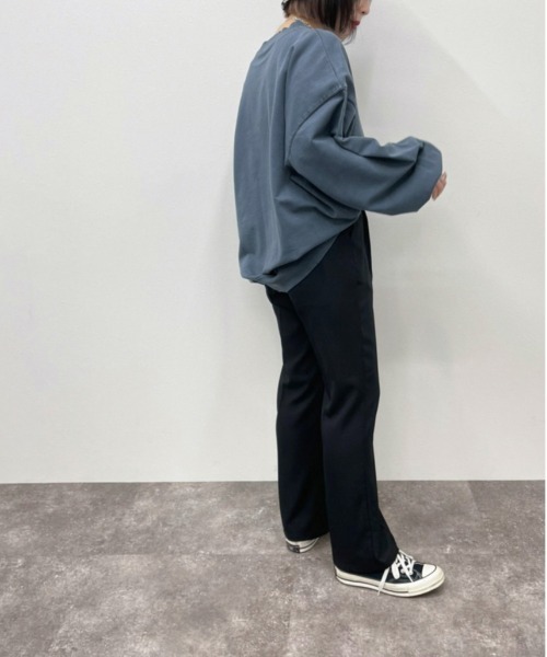 apres jour mignon(アプレジュールミニョン)の「ダメージルーズスウェット【ZOZOTOWN限定アイテム】(スウェット・レディース・ブラック/ダークブルー/モカ/パープル・X-LARGE/フリー)」の15枚目の写真