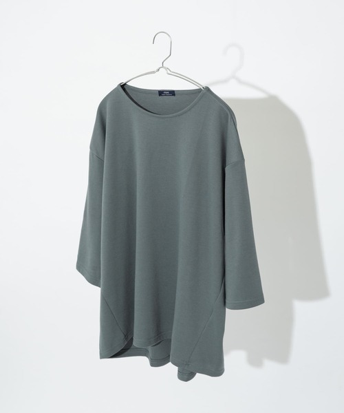 ITEMS URBANRESEARCH（アイテムズ アーバンリサーチ）の「ポンチ7分袖ビッグTシャツ（Tシャツ/カットソー・メンズ・ベージュ/グレー/ブルー/ピンク・MEDIUM/LARGE）」の4枚目の写真