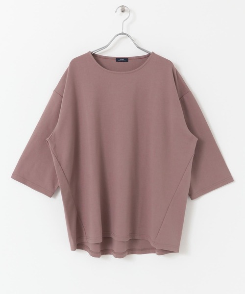 ITEMS URBANRESEARCH（アイテムズ アーバンリサーチ）の「ポンチ7分袖ビッグTシャツ（Tシャツ/カットソー・メンズ・ベージュ/グレー/ブルー/ピンク・MEDIUM/LARGE）」の20枚目の写真