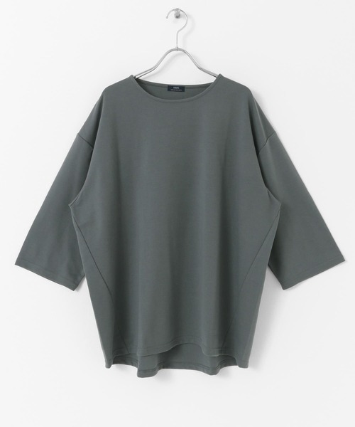 ITEMS URBANRESEARCH（アイテムズ アーバンリサーチ）の「ポンチ7分袖ビッグTシャツ（Tシャツ/カットソー・メンズ・ベージュ/グレー/ブルー/ピンク・MEDIUM/LARGE）」の21枚目の写真