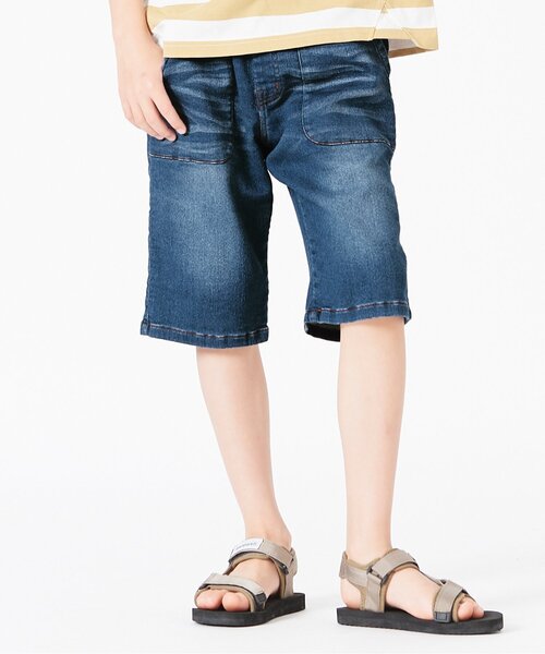 BREEZE（ブリーズ）の「すぽ軽ハーフパンツ_ストレッチ 6分丈（その他パンツ・キッズ・ブルー/サックスブルー・140/100/90/120/150/130/110）」の2枚目の写真