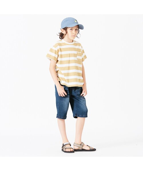 BREEZE（ブリーズ）の「すぽ軽ハーフパンツ_ストレッチ 6分丈（その他パンツ・キッズ・ブルー/サックスブルー・140/100/90/120/150/130/110）」の3枚目の写真
