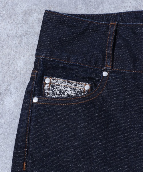 HARE（ハレ）の「RUKOコラボデニムフレアパンツ(HARE)（デニムパンツ・レディース・ブラック/ブルー/ネイビー・X-SMALL/SMALL/MEDIUM）」の9枚目の写真