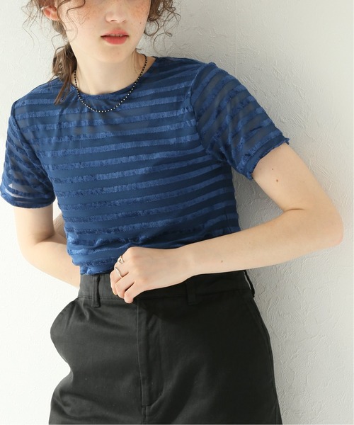 BASERANGE(ベースレンジ)の「【BASERANGE/ベースレンジ】 MAIN OMO TEE:カットソー(Tシャツ/カットソー・レディース・ネイビー・MEDIUM)」の2枚目の写真