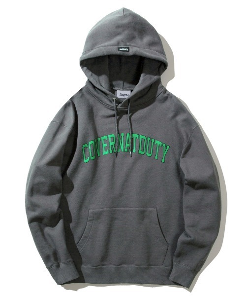 COVERNAT（カバーナット）の「【COVERNAT】COVERNAT DUTY ARCH LOGO HOODIE / カバーナット デューティー アーチ ロゴ フーディー（パーカー・メンズ・ホワイト/チャコールグレー/ブラック/グレー・SMALL/MEDIUM/LARGE/X-LARGE）」の3枚目の写真