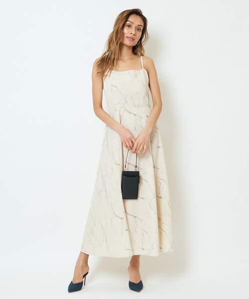 SPIRALGIRL（スパイラルガール）の「マーブル柄キャミワンピース（ワンピース・レディース・ベージュ/グレー・FREE）」の7枚目の写真