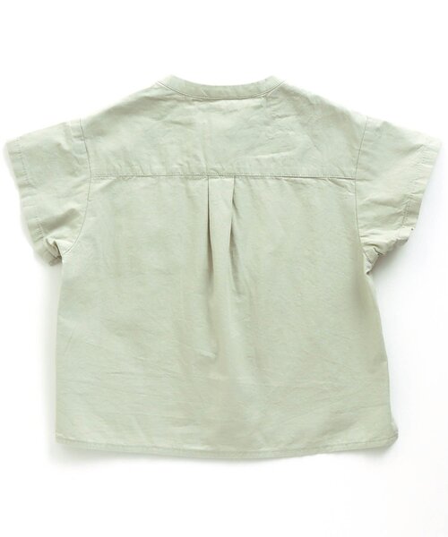 apres les cours（アプレレクール）の「/ナチュラルコットンノーカラーシャツ（シャツ/ブラウス・キッズ・レンガ/ミント・130/140/90/100/110/120/80）」の7枚目の写真