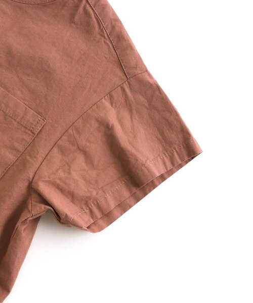 apres les cours（アプレレクール）の「/ナチュラルコットンノーカラーシャツ（シャツ/ブラウス・キッズ・レンガ/ミント・130/140/90/100/110/120/80）」の11枚目の写真