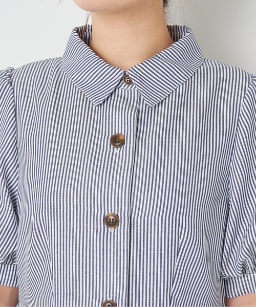 OLIVE des OLIVE（オリーブデオリーブ）の「指名買いミニシャツワンピース（シャツワンピース・レディース・ストライプ/ブラック系その他/ブルー系その他・FREE）」の18枚目の写真