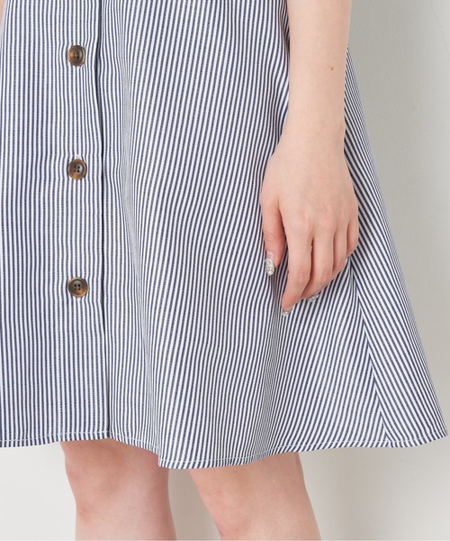 OLIVE des OLIVE（オリーブデオリーブ）の「指名買いミニシャツワンピース（シャツワンピース・レディース・ストライプ/ブラック系その他/ブルー系その他・FREE）」の7枚目の写真