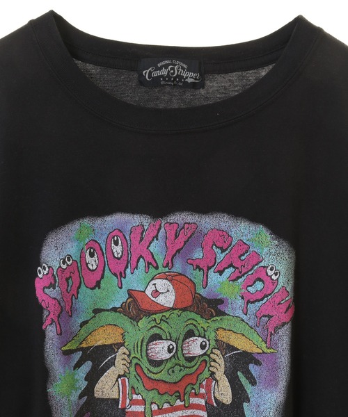 Candy Stripper（キャンディストリッパー）の「SPOOKY SHOW BIG BIG Tシャツ（Tシャツ/カットソー・レディース・ブラック/オフホワイト/グリーン/パープル・2）」の6枚目の写真