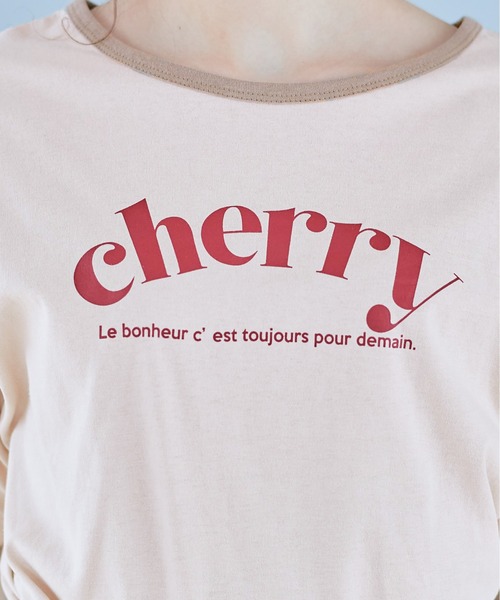 OLIVE des OLIVE（オリーブデオリーブ）の「リンガーTシャツ（Tシャツ/カットソー・レディース・ベージュ/オフホワイト/サックスブルー・FREE）」の14枚目の写真