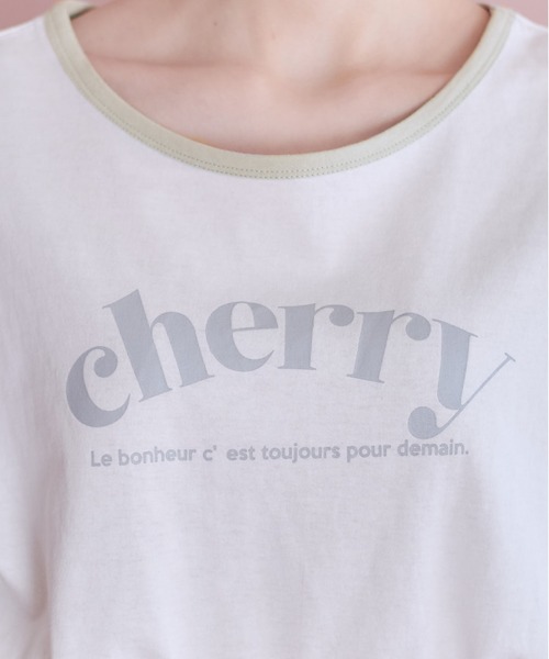 OLIVE des OLIVE（オリーブデオリーブ）の「リンガーTシャツ（Tシャツ/カットソー・レディース・ベージュ/オフホワイト/サックスブルー・FREE）」の21枚目の写真