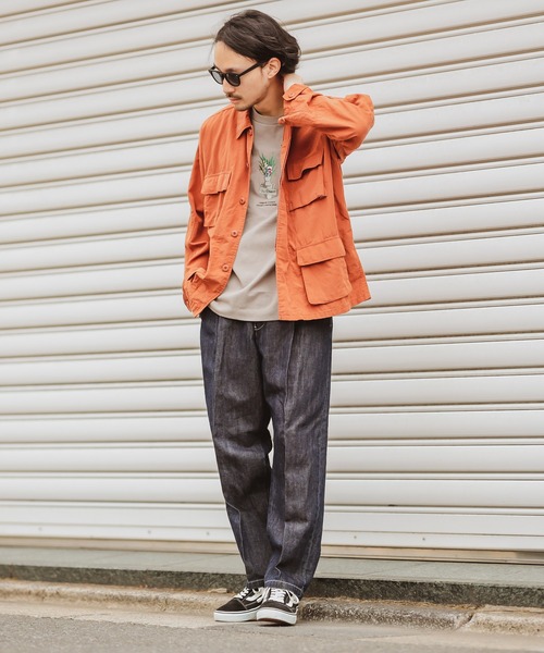 CIAOPANIC TYPY（チャオパニックティピー）の「リネン混デニムタックトラウザーパンツ（デニムパンツ・メンズ・ブルー/ネイビー・LARGE/MEDIUM）」の5枚目の写真