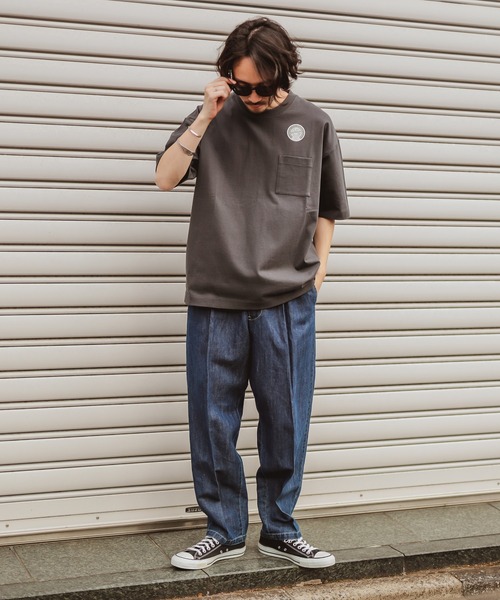 CIAOPANIC TYPY（チャオパニックティピー）の「リネン混デニムタックトラウザーパンツ（デニムパンツ・メンズ・ブルー/ネイビー・LARGE/MEDIUM）」の8枚目の写真