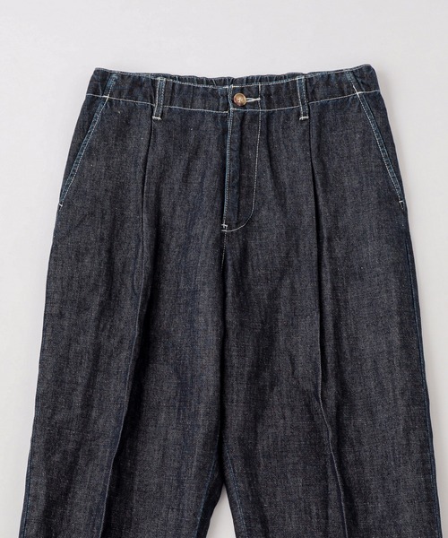 CIAOPANIC TYPY（チャオパニックティピー）の「リネン混デニムタックトラウザーパンツ（デニムパンツ・メンズ・ブルー/ネイビー・LARGE/MEDIUM）」の9枚目の写真