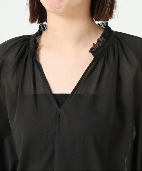 journal standard L'essage（ジャーナルスタンダードレサージュ）の「キャンディスリーブ スキッパーブラウス◆（シャツ/ブラウス・レディース・ブラック/サックスブルー/ナチュラル・FREE）」の22枚目の写真