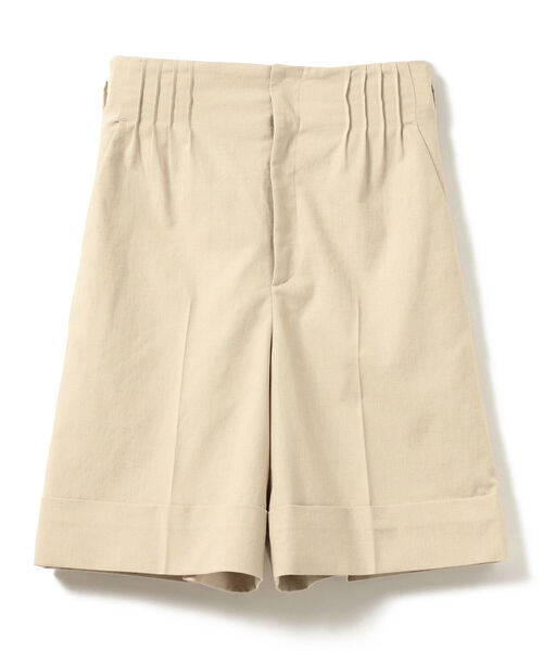 Ray BEAMS(レイビームス)の「Ray BEAMS / タック ウエスト ショートパンツ(その他パンツ・レディース・ブラック/ベージュ・1/0)」の1枚目の写真
