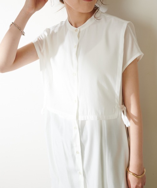 DISCOAT（ディスコート）の「【WEB限定】レイヤードノースリブラウス（シャツ/ブラウス・レディース・ホワイト/ブラック/ブルーグレー・FREE）」の9枚目の写真