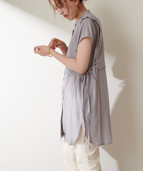 DISCOAT（ディスコート）の「【WEB限定】レイヤードノースリブラウス（シャツ/ブラウス・レディース・ホワイト/ブラック/ブルーグレー・FREE）」の13枚目の写真