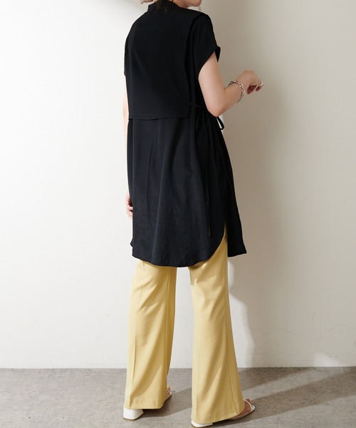 DISCOAT（ディスコート）の「【WEB限定】レイヤードノースリブラウス（シャツ/ブラウス・レディース・ホワイト/ブラック/ブルーグレー・FREE）」の15枚目の写真