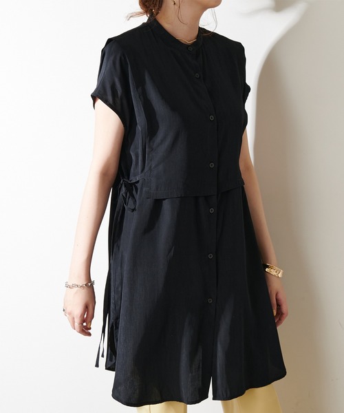 DISCOAT（ディスコート）の「【WEB限定】レイヤードノースリブラウス（シャツ/ブラウス・レディース・ホワイト/ブラック/ブルーグレー・FREE）」の17枚目の写真