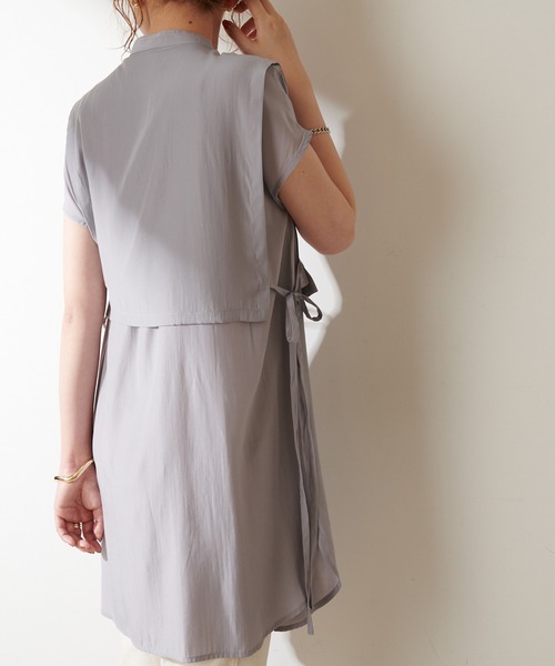 DISCOAT（ディスコート）の「【WEB限定】レイヤードノースリブラウス（シャツ/ブラウス・レディース・ホワイト/ブラック/ブルーグレー・FREE）」の20枚目の写真