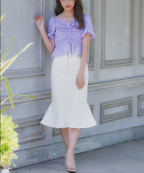 MIIA（ミーア）の「推し色ブラウス（シャツ/ブラウス・レディース・パープル/イエロー/ブルー/レッド/ピンク・FREE）」の8枚目の写真