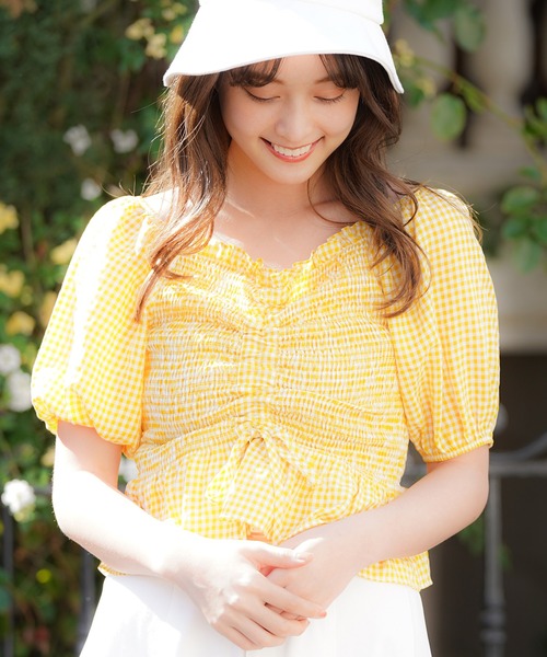 MIIA（ミーア）の「推し色ブラウス（シャツ/ブラウス・レディース・パープル/イエロー/ブルー/レッド/ピンク・FREE）」の10枚目の写真