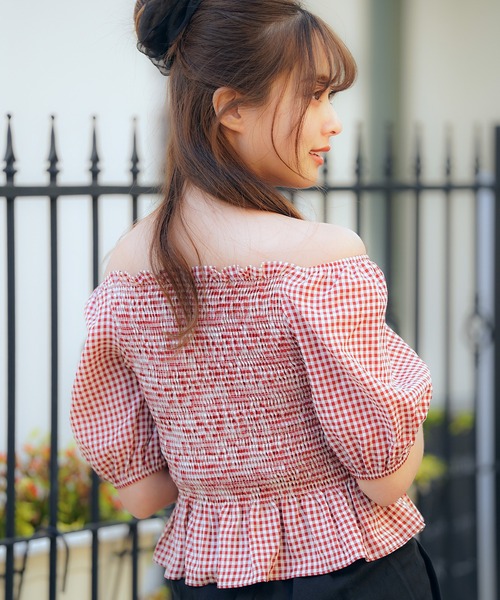 MIIA（ミーア）の「推し色ブラウス（シャツ/ブラウス・レディース・パープル/イエロー/ブルー/レッド/ピンク・FREE）」の6枚目の写真