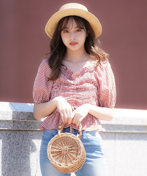 MIIA（ミーア）の「推し色ブラウス（シャツ/ブラウス・レディース・パープル/イエロー/ブルー/レッド/ピンク・FREE）」の9枚目の写真