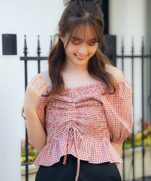 MIIA（ミーア）の「推し色ブラウス（シャツ/ブラウス・レディース・パープル/イエロー/ブルー/レッド/ピンク・FREE）」の18枚目の写真