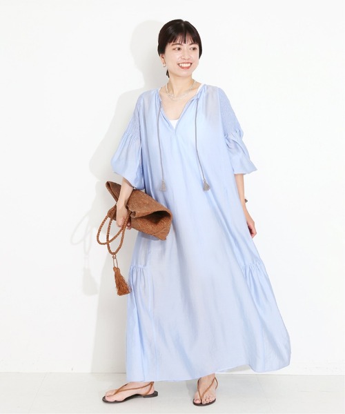 美品✨️ヴェルメイユパーイエナ 襟付長袖ロングワンピース チェリープリント 千鳥 美品✨️ヴェルメイユパーイエナ 襟付長袖ロングワンピース