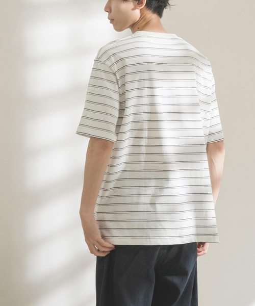 FORK&SPOON(フォークアンドスプーン)の「FORK&SPOON ボーダーショートスリーブTシャツ(Tシャツ/カットソー・メンズ・ブラウン/オフホワイト・MEDIUM/LARGE)」の10枚目の写真