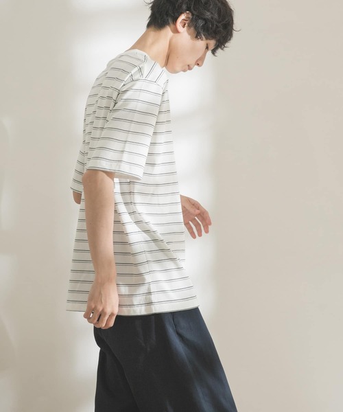 FORK&SPOON(フォークアンドスプーン)の「FORK&SPOON ボーダーショートスリーブTシャツ(Tシャツ/カットソー・メンズ・ブラウン/オフホワイト・MEDIUM/LARGE)」の12枚目の写真