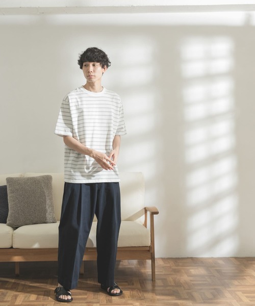 FORK&SPOON(フォークアンドスプーン)の「FORK&SPOON ボーダーショートスリーブTシャツ(Tシャツ/カットソー・メンズ・ブラウン/オフホワイト・MEDIUM/LARGE)」の14枚目の写真