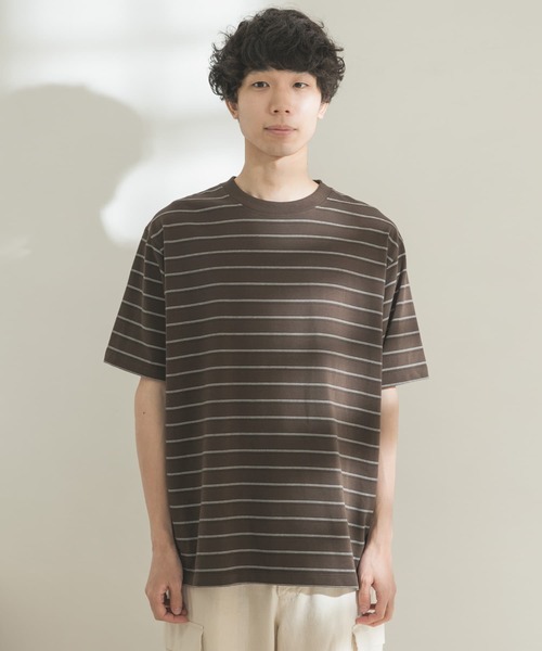 FORK&SPOON(フォークアンドスプーン)の「FORK&SPOON ボーダーショートスリーブTシャツ(Tシャツ/カットソー・メンズ・ブラウン/オフホワイト・MEDIUM/LARGE)」の15枚目の写真