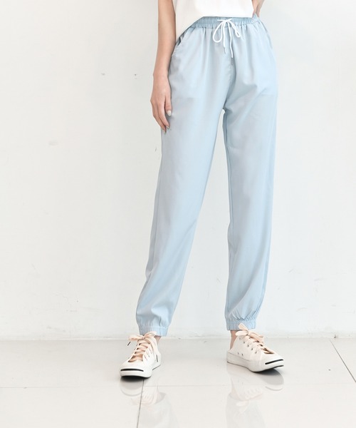 me+em select（ミームセレクト）の「パステルクールジョガーパンツ（その他パンツ・レディース・スカイブルー/ブラック/ベージュ/グレー/ピンク/イエロー/ミント・FREE）」の12枚目の写真