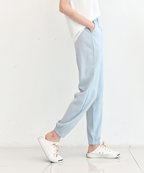 me+em select（ミームセレクト）の「パステルクールジョガーパンツ（その他パンツ・レディース・スカイブルー/ブラック/ベージュ/グレー/ピンク/イエロー/ミント・FREE）」の14枚目の写真