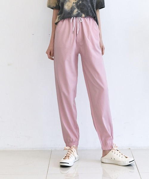 me+em select（ミームセレクト）の「パステルクールジョガーパンツ（その他パンツ・レディース・スカイブルー/ブラック/ベージュ/グレー/ピンク/イエロー/ミント・FREE）」の17枚目の写真