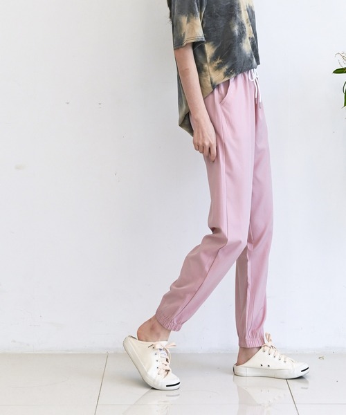 me+em select（ミームセレクト）の「パステルクールジョガーパンツ（その他パンツ・レディース・スカイブルー/ブラック/ベージュ/グレー/ピンク/イエロー/ミント・FREE）」の18枚目の写真