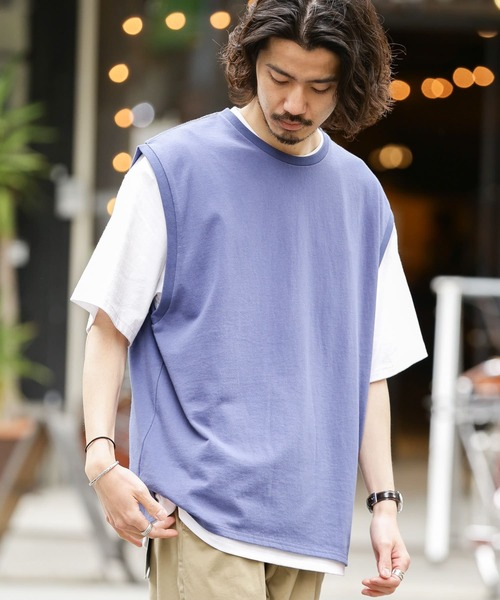 JEMORGAN（ジェーイーモーガン）の「『別注』JEMORGAN×Sonny Label　ノースリーブカットソー（Tシャツ/カットソー・メンズ・ブラック/ネイビー/オフホワイト/ミント・MEDIUM/LARGE）」の4枚目の写真