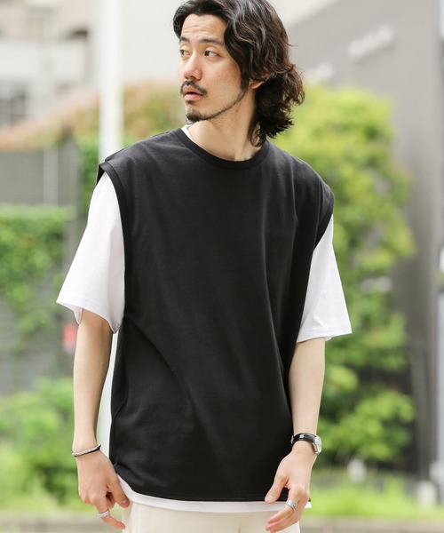 JEMORGAN（ジェーイーモーガン）の「『別注』JEMORGAN×Sonny Label　ノースリーブカットソー（Tシャツ/カットソー・メンズ・ブラック/ネイビー/オフホワイト/ミント・MEDIUM/LARGE）」の2枚目の写真