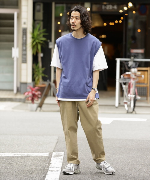 JEMORGAN（ジェーイーモーガン）の「『別注』JEMORGAN×Sonny Label　ノースリーブカットソー（Tシャツ/カットソー・メンズ・ブラック/ネイビー/オフホワイト/ミント・MEDIUM/LARGE）」の5枚目の写真
