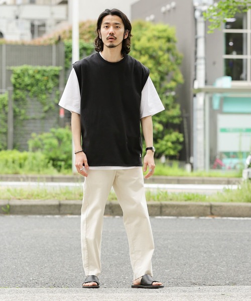 JEMORGAN（ジェーイーモーガン）の「『別注』JEMORGAN×Sonny Label　ノースリーブカットソー（Tシャツ/カットソー・メンズ・ブラック/ネイビー/オフホワイト/ミント・MEDIUM/LARGE）」の7枚目の写真