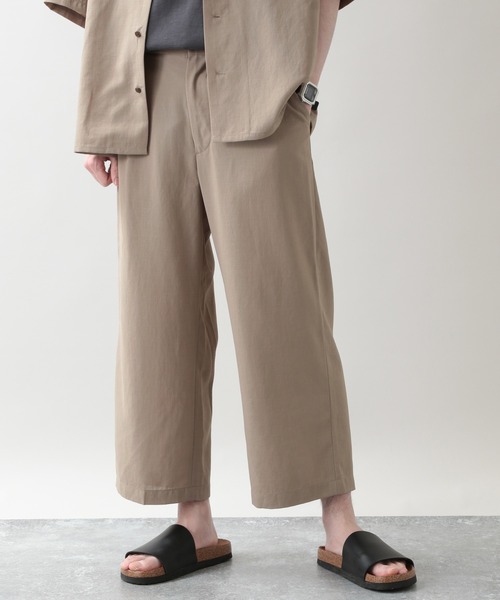RAGEBLUE（レイジブルー）の「＜セットアップ着用可能＞シャリテック/リネンタッチワイドクロップドパンツ/950026（スラックス・メンズ・ブラック/ベージュ/パープル・MEDIUM/LARGE）」の8枚目の写真
