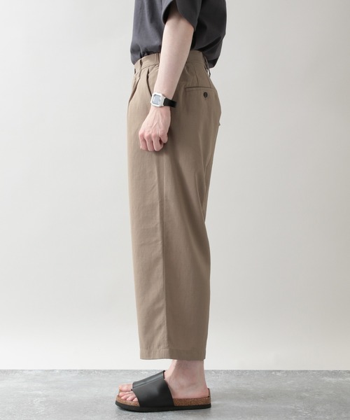 RAGEBLUE（レイジブルー）の「＜セットアップ着用可能＞シャリテック/リネンタッチワイドクロップドパンツ/950026（スラックス・メンズ・ブラック/ベージュ/パープル・MEDIUM/LARGE）」の11枚目の写真