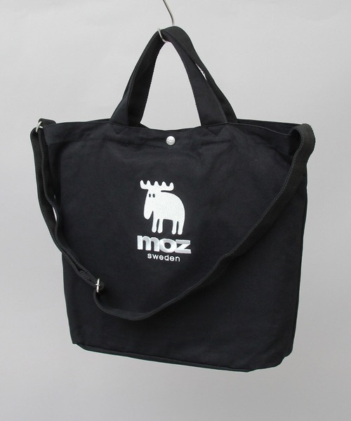 moz（モズ）の「2WAY キャンバス ショルダートート（トートバッグ・レディース・ホワイト/ブラック/グレー/インディゴブルー/ホワイト系その他/ホワイト系その他2/ネイビー/ブラウン/グレー系その他/ブルー/グリーン/ストライプ・FREE）」の13枚目の写真