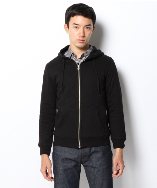 JOURNAL STANDARD（ジャーナルスタンダード）の「UNIONMADE×JS /別注 撥水 スウェットパーカー #（パーカー・メンズ・ブラック/グレー・LARGE/MEDIUM）」の3枚目の写真