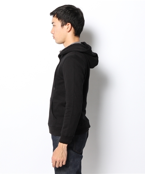 JOURNAL STANDARD（ジャーナルスタンダード）の「UNIONMADE×JS /別注 撥水 スウェットパーカー #（パーカー・メンズ・ブラック/グレー・LARGE/MEDIUM）」の4枚目の写真